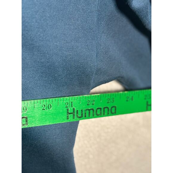 Lush Anthropologie Blue Long Sleeve Sweater Dress Ruched Arms Womens Size Large - Picture 5 of 7